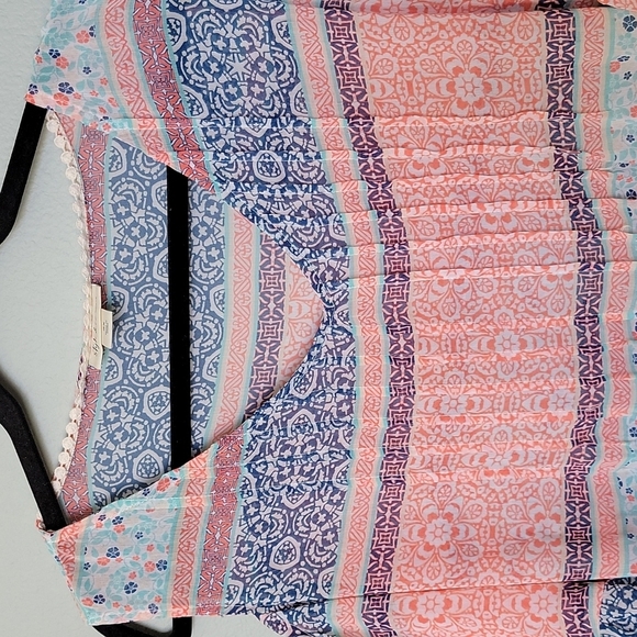 Style & Co plus floral cold shoulder sheer blouse 2X - Picture 3 of 8